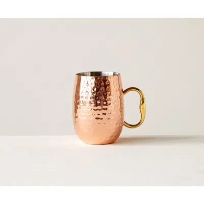 Ashley Storied Home Hammered Mule Mug In Brown