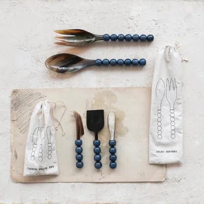 Ashley Storied Home Horn Cheese Server Set In Multi