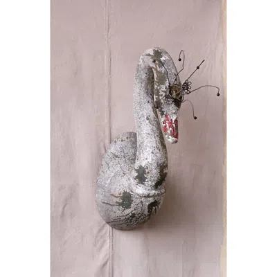 Ashley Storied Home Magnesia Swan Wall Decor In Silver