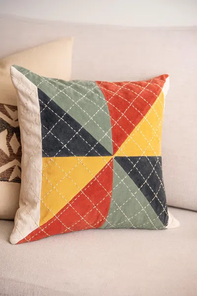 Ashley Storied Home Patchwork Decorative Throw Pillow In Multi