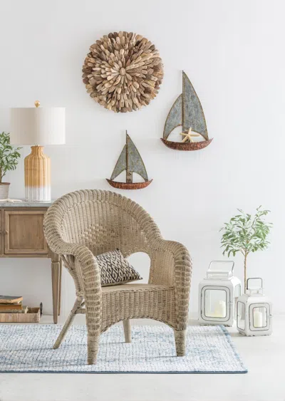 Ashley Storied Home Round Wall Decor In Brown