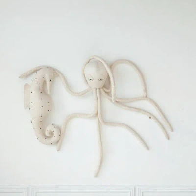 Ashley Storied Home Seahorse Shaped Pillow In White