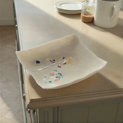 Ashley Storied Home Square Plates (set Of 6) In Gray