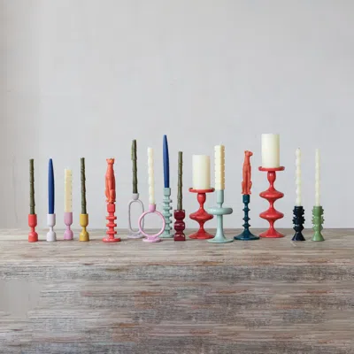 Ashley Storied Home Square Taper Candle Holder In Multi
