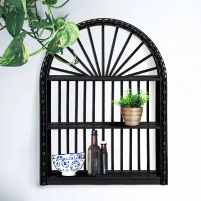 Ashley Storied Home Wall Shelf In Black