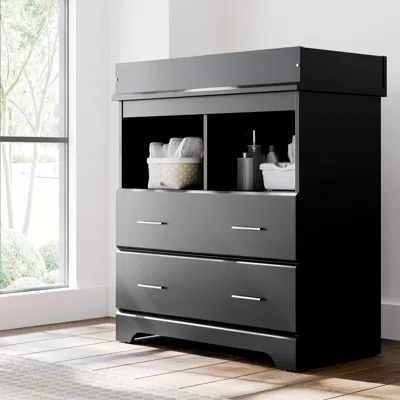 Ashley Storkcraft Brookside 2-drawer Changing Chest In Black