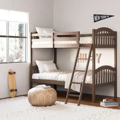 Ashley Storkcraft Longhorn Twin-over-twin Bunk Bed In Brown