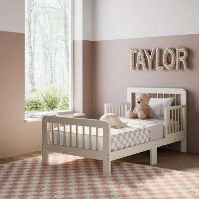 Ashley Storkcraft Pasadena Toddler Bed With Guardrails In Neutral