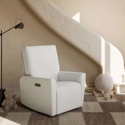 Ashley Storkcraft Santorini Deluxe Power Swivel Glider Recliner In White