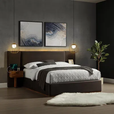 Ashley Studio Living Dahlia King Upholstered Bed In Brown
