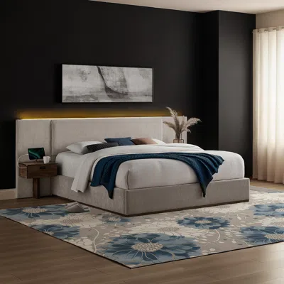 Ashley Studio Living Dahlia King Upholstered Bed In Gray