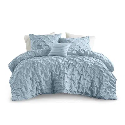 Ashley Super Listing Bailey 4-piece Full/queen Comforter Set In Blue