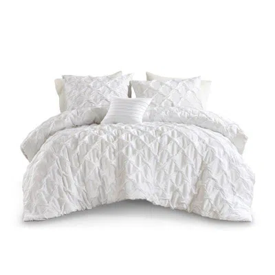 Ashley Super Listing Bailey 4-piece Full/queen Comforter Set In White