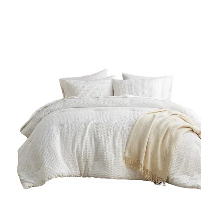 Ashley Super Listing Mina 3-piece King/california King Comforter Set In White