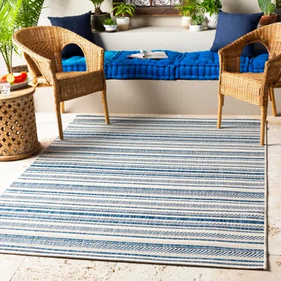 Ashley Surya Eagean 5'3" X 7'7" Area Rug In Blue