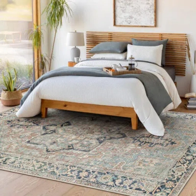 Ashley Surya Kemer Vintage Medallion Machine Washable Area Rug In Multi