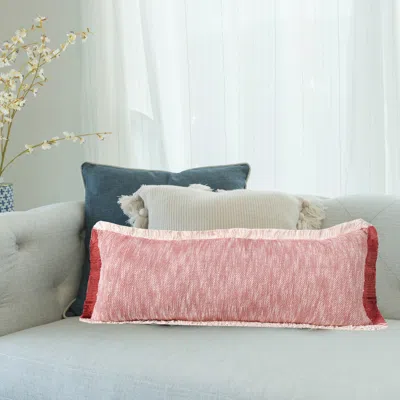 Ashley Suvii Home Athena Fringed Lumbar Decorative Throw Pillow