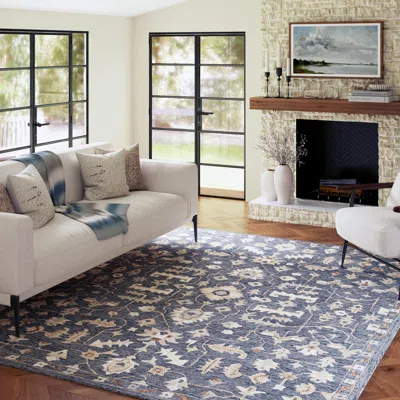 Ashley Suvii Home Linden 7'9" X 9'9" Area Rug In Blue