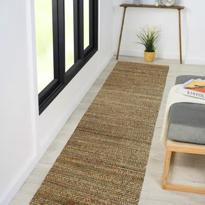 Ashley Suvii Home Striped 2'5" X 8' Runner Rug In Brown