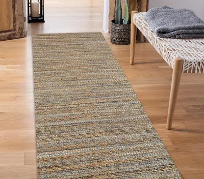 Ashley Suvii Home Striped 2'5" X 8' Runner Rug In Brown