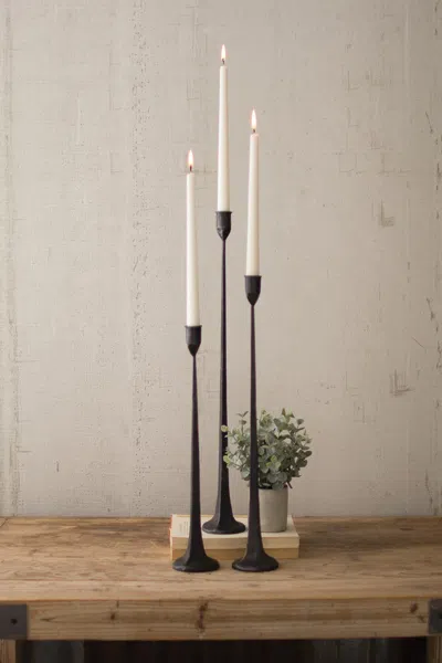 Ashley Taper Tall Candle Holders Set In Multi