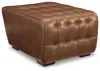 Ashley Temmpton Oversized Accent Ottoman Leather In Brown