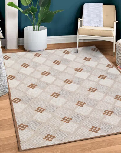 Ashley Terra By Obeetee Elsa 7'10" X 9'9" Area Rug In Brown