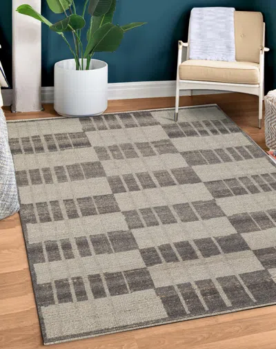 Ashley Terra By Obeetee Melani 7'10" X 9'9" Area Rug In Gray