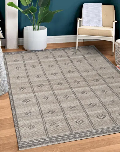 Ashley Terra By Obeetee Morrocan Stripe 2'7" X 8' Runner Rug In Brown