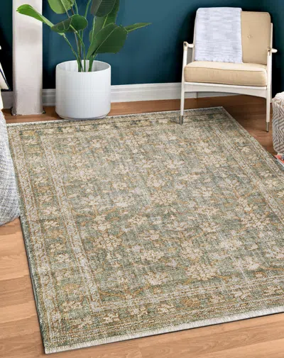 Ashley Terra By Obeetee Moscow 8'10" X 11'9" Area Rug In Green