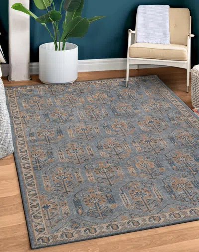 Ashley Terra By Obeetee Pesely 7'10" X 11'9" Area Rug In Blue