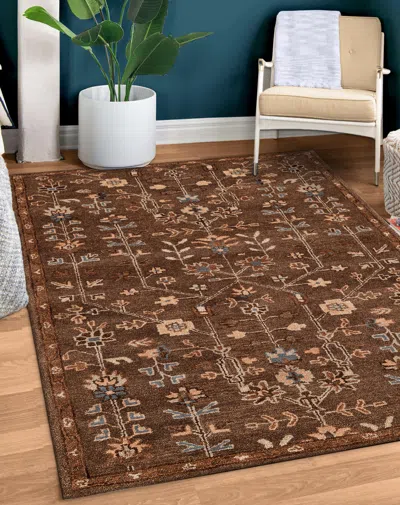Ashley Terra By Obeetee Siba 2'6" X 8' Runner Rug In Brown
