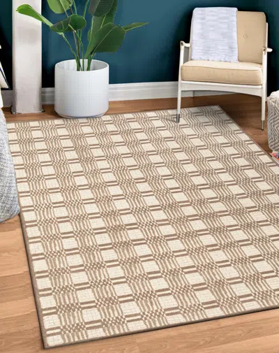 Ashley Terra By Obeetee Stripe 5'1" X 8' Area Rug In Brown