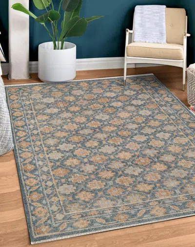 Ashley Terra By Obeetee Zohra 2'1" X 3' Area Rug In Blue
