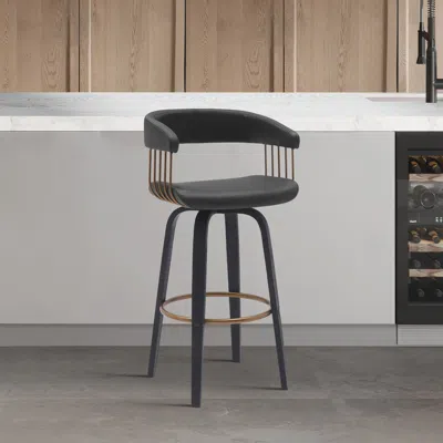 Ashley Topanga Swivel Counter Stool In Black