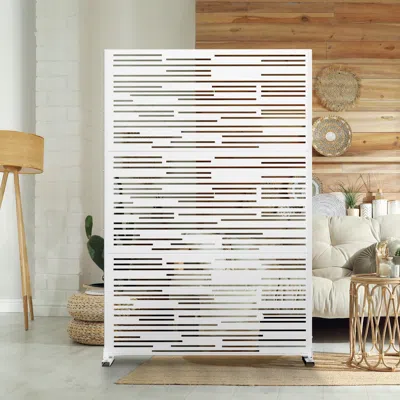 Ashley Tranquilbreeze Shine Outdoor Privacy Screen Garden Fence In White