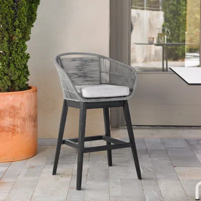 Ashley Tutti Frutti Outdoor Counter Height Bar Stool In Black