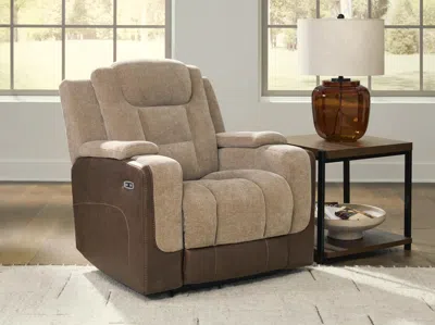 Ashley Ultimax Dual Power Recliner In Brown