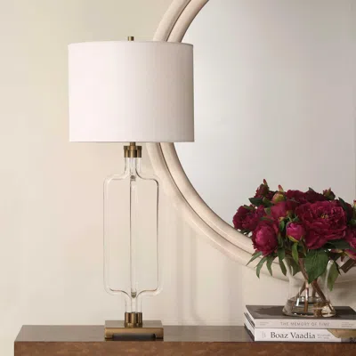 Ashley Uttermost Cordless Table Lamp In Transparent