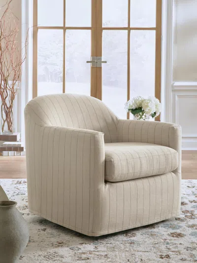 Ashley Valwick Swivel Accent Chair In Multi