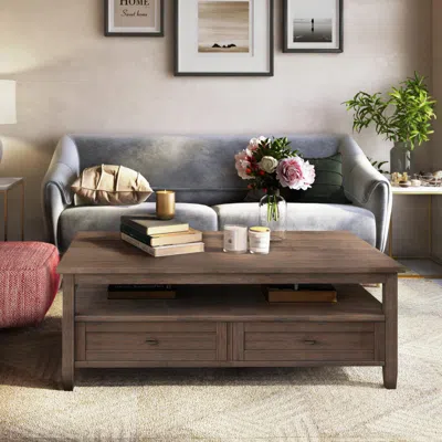 Ashley Warm Shaker Rectangle Rustic Coffee Table In Multi