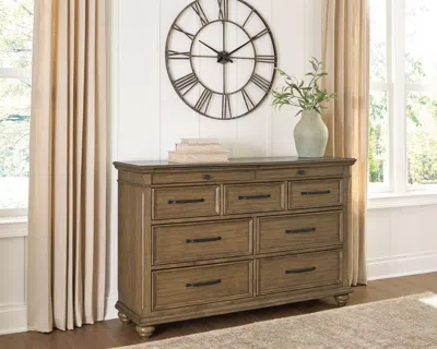 Ashley Waynely Dresser In Brown