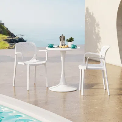 Ashley Westin Furniture Azure Outdoor Dining Armchair (set Of 2) In White