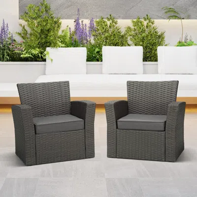 Ashley Westin Furniture Color Stay Outdoor Seat Cushion With Double Welt (set Of 2) In Black