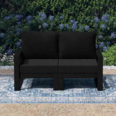 Ashley Westin Furniture Endless Outdoor Loveseat In Black