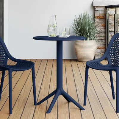 Ashley Westin Furniture Isla Round Outdoor Dining Table In Blue