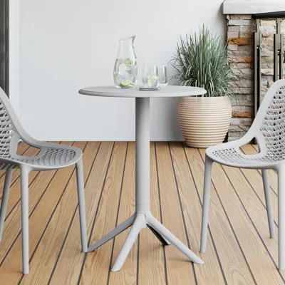Ashley Westin Furniture Isla Round Outdoor Dining Table In Gray