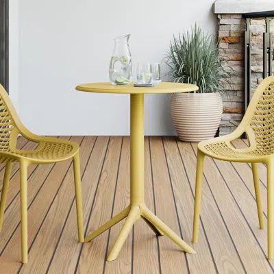 Ashley Westin Furniture Isla Round Outdoor Dining Table In Yellow