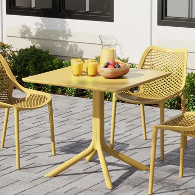 Ashley Westin Furniture Isla Square Outdoor Dining Table In Yellow