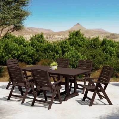 Ashley Westin Furniture Laguna Outdoor Dining Table And 6 Chairs In Brown
